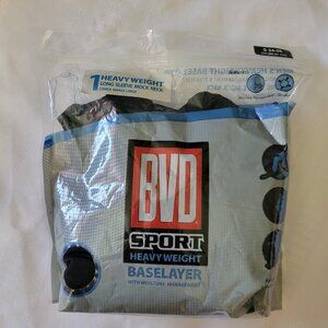 BVD Mens S 34-36 Mock Neck Shirt Black Base Layer NWT Quick Dry